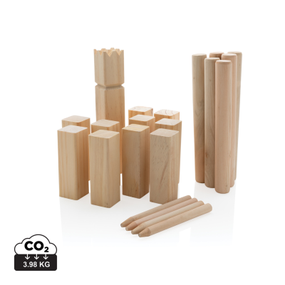 WOOD KUBB SET in Brown