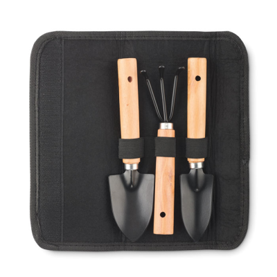 3 GARDEN TOOLS in RPET Pouch in Black