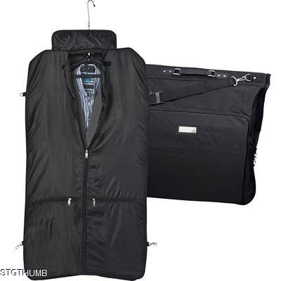 LARGE STURDY POLYESTER SUIT CARRIER in Black