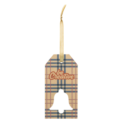 CUSTOM GIFT TAG, BELL in White