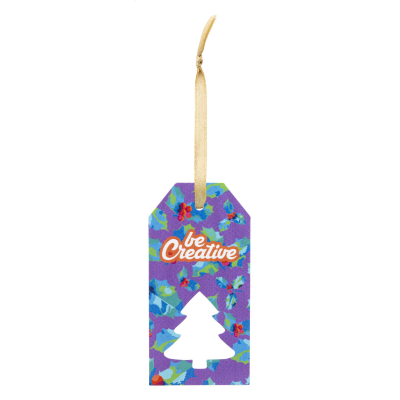 CUSTOM GIFT TAG, CHRISTMAS TREE in White