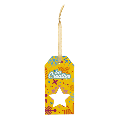 CUSTOM GIFT TAG, STAR in White