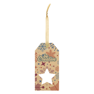 CUSTOM GIFT TAG, STAR in White