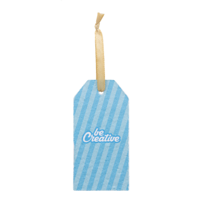 CUSTOM SEEDS PAPER GIFT TAG in White