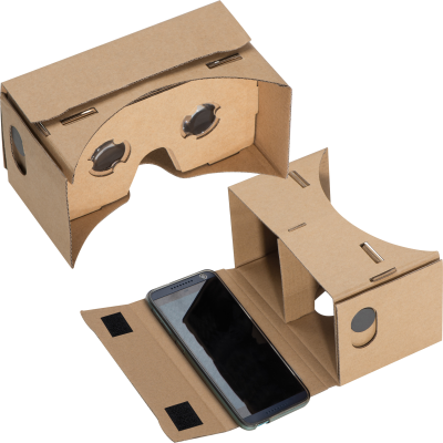 VIRTUAL REALITY GLASSES MADE OF CARDBOARD CARD in Brown 