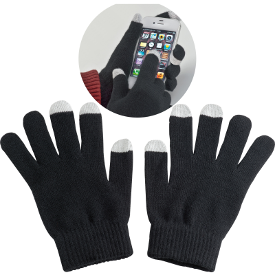 ACRYLIC GLOVES CARY in Black 