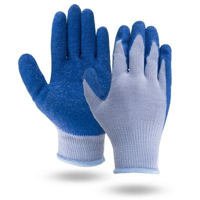 BLUE & GREY PALM DIPPED GLOVES