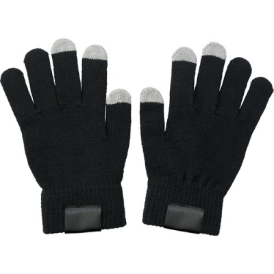 GLOVES FOR CAPACITIVE SCREENS in Black