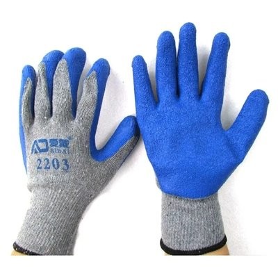 GREY & BLUE PALM DIPPED GLOVES