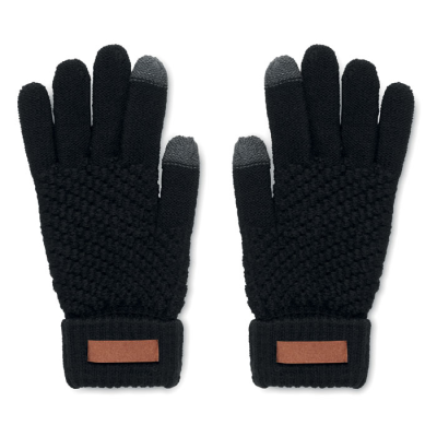 RPET TACTILE GLOVES in Black