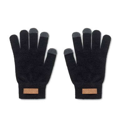 RPET TACTILE GLOVES in Black