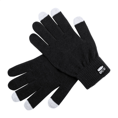RPET TOUCH SCREEN GLOVES in Black