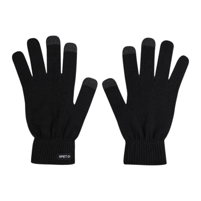RPET TOUCH SCREEN GLOVES in Black