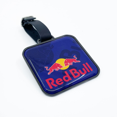 RECTANGULAR BLACK NICKEL METAL GOLF BAG TAG