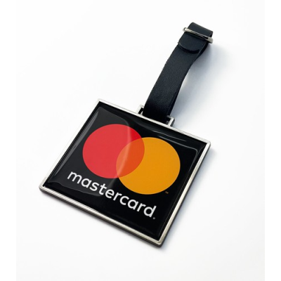 RECTANGULAR METAL GOLF BAG TAG