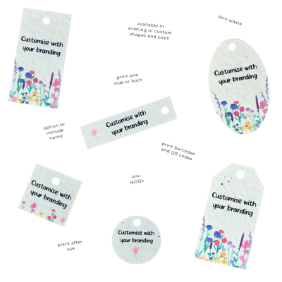 SEEDS PAPER SWING TAGS - CIRCLE (OTHER SHAPE AVAILABLE)