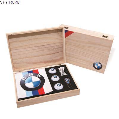 GEO GOLF TOOL 3 BALL WOOD PRESENTATION BOX