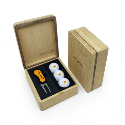 MINI HINGED MAGNETIC BAMBOO FLIX DS GOLF PRESENTATION BOX