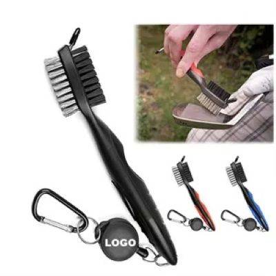 RETRACTABLE DOUBLE SIDE GOLF CLUB CLEANING BRUSH