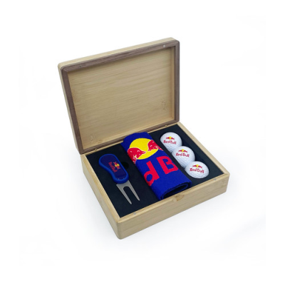 HINGED MAGNETIC BAMBOO FLIX DS GOLF PRESENTATION BOX