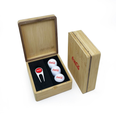 MINI HINGED MAGNETIC BAMBOO REVO GOLF PRESENTATION BOX