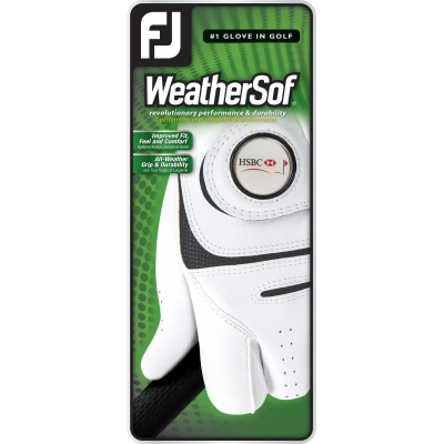 FJ FOOTJOY WEATHERSOF GOLF GLOVES with Your Logo on the Removable Ball Marker