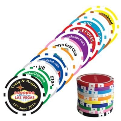 8 STRIPE POKER CHIP GOLF MARKER