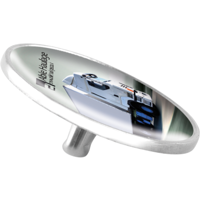 METAL GOLF MARKER in Silver Chrome with Spike