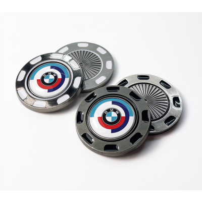 METAL GOLF POKERCHIP with Removable Ball Marker