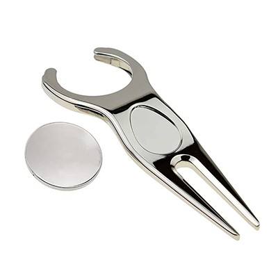 CHROMED METAL GOLF PITCH REPAIR FORK