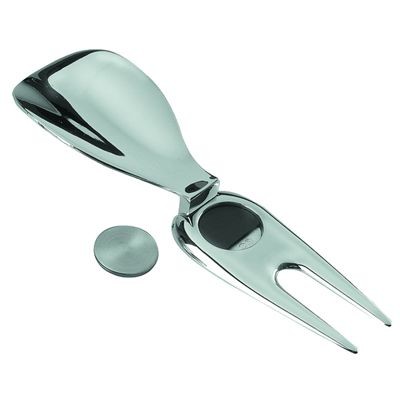 METAL SHOE HORN & GOLF PITCH FORK in Silver