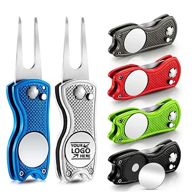 STAINLESS STEEL METAL FOLDING GOLF FORK