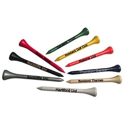 70MM BAMBOO  GOLF TEE STRAIGHT LINE PRINT