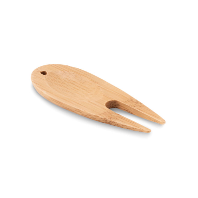 BAMBOO GOLF DIVOT TOOL in Brown