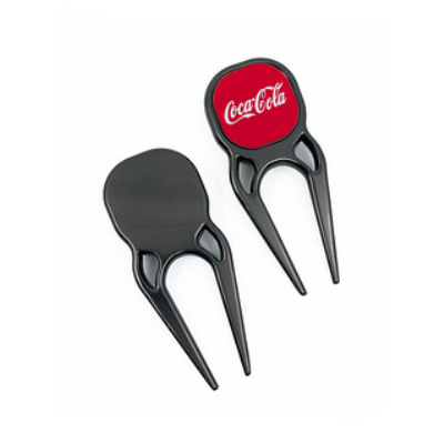 QUATRO GOLF DIVOT REPAIR TOOL with 26Mm Square Removable Ball Marker