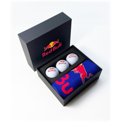 TOWEL AND 3 BALL GOLF MINI PRESENTATION BOX