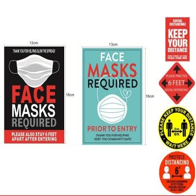 12 INCH SOCIAL DISTANCING FLOOR DECALS