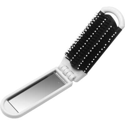 FOLDING HAIR BRUSH in White