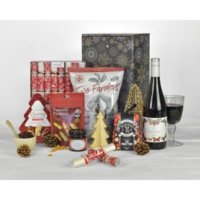 SUSTAINABLE CHRISTMAS GIFT BOX with Wine Foc Full Colour Gift Card