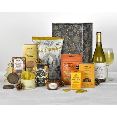 SUSTAINABLE FESTIVE GIFT BOX with Wine Foc Full Colour Gift Card