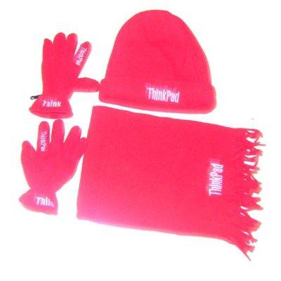 3 PIECE POLAR FLEECE HAT SCARF & GLOVES SET