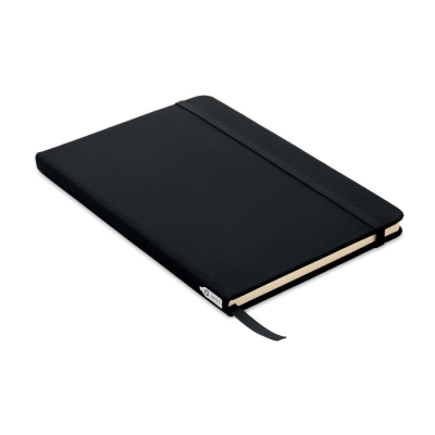 A5 NOTE BOOK 600D RPET COVER in Black