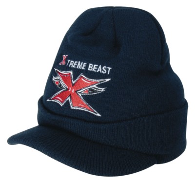 ACRYLIC BEANIE HAT with Peak - PROMOTIONAL CORPORATE GIFT