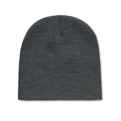 BEANIE HAT IN RPET POLYESTER in White & Black