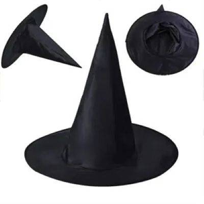BLACK HALLOWEEN WITCH HAT PARTY CAP