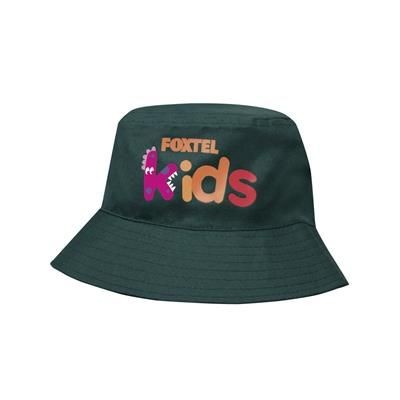 BREATHABLE POLY TWILL INFANTS BUCKET HAT WITH SEWN EYLETS - INFANT SIZE (52CM)