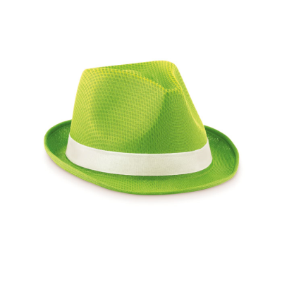 COLOUR POLYESTER HAT in Green