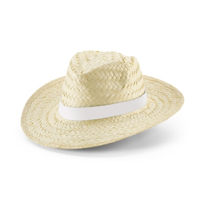 EDWARD RIB NATURAL STRAW HAT with Sublimated Ribbon