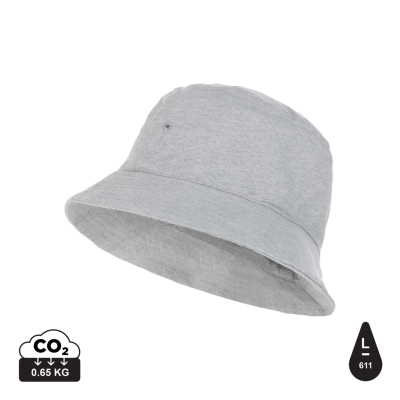 IMPACT AWARE™ 285 GSM RCANVAS ONE SIZE BUCKET HAT UNDYED in Grey
