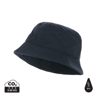 IMPACT AWARE™ 285 GSM RCANVAS ONE SIZE BUCKET HAT UNDYED in Navy
